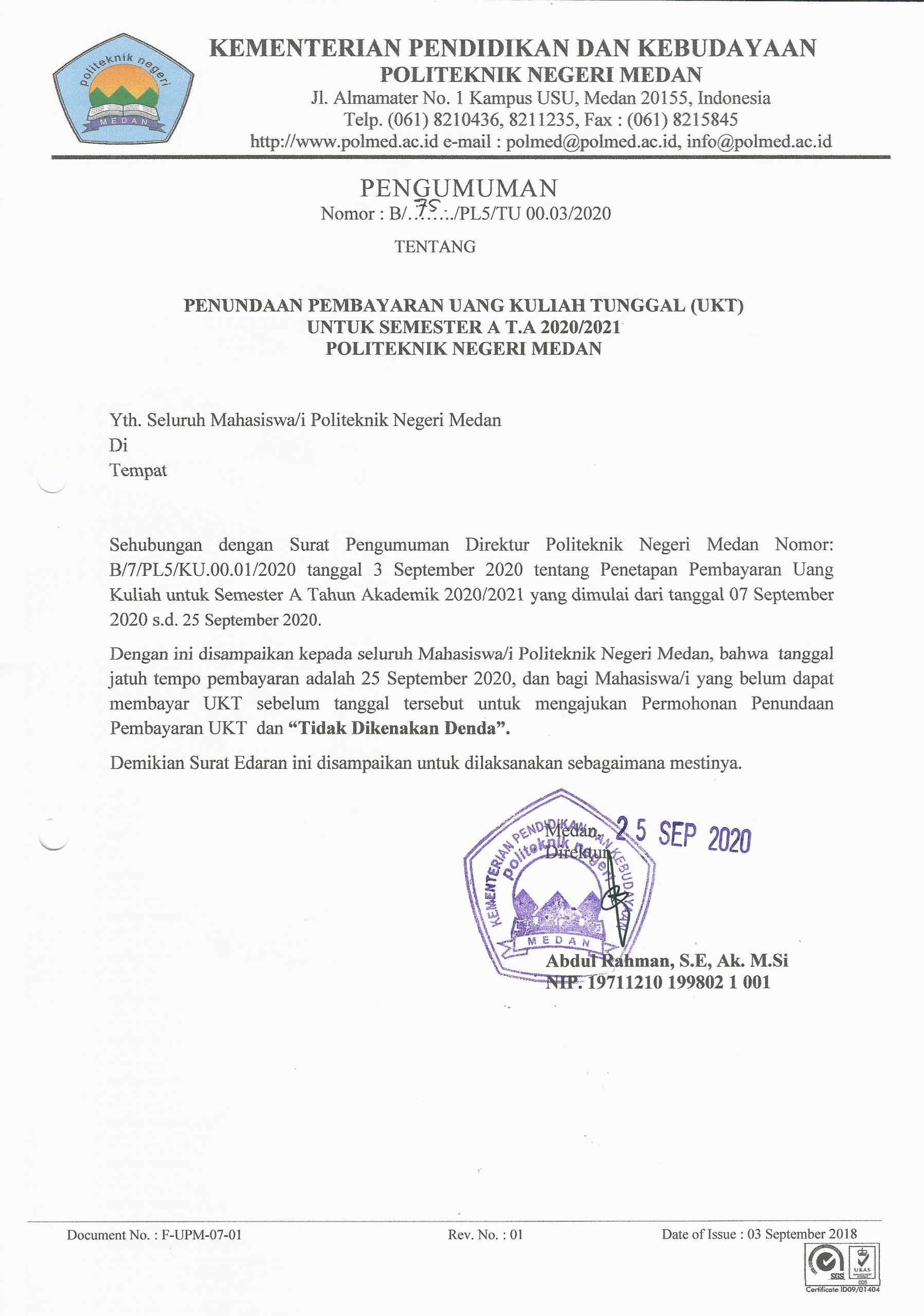 Detail Contoh Surat Permohonan Cicilan Pembayaran Uang Kuliah Koleksi Nomer