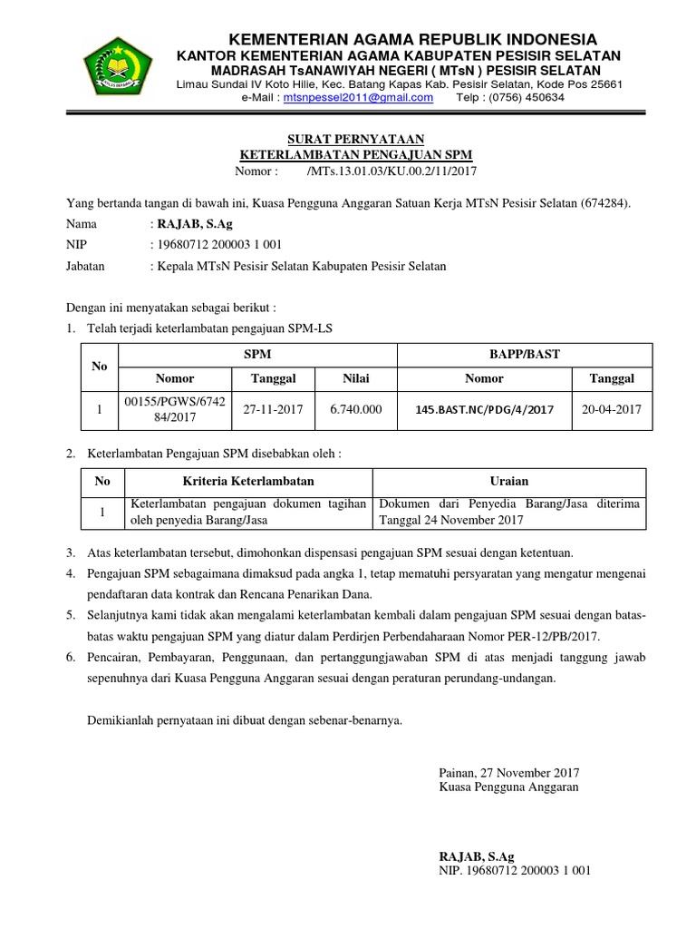 Detail Contoh Surat Permohonan Dispensasi Spm Nomer 7