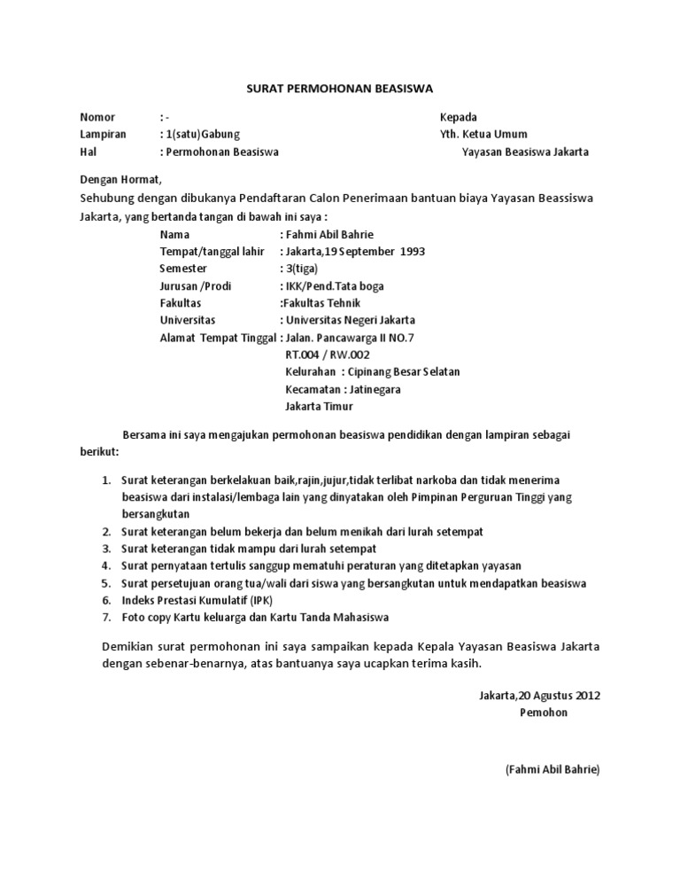 Detail Contoh Surat Permohonan Doc Nomer 19