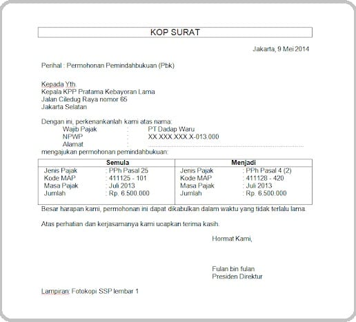 Detail Contoh Surat Permohonan E Faktur Nomer 31