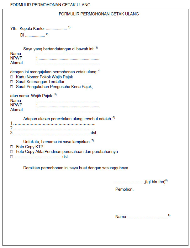 Detail Contoh Surat Permohonan E Faktur Nomer 37