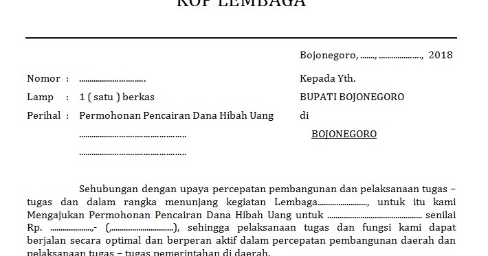 Detail Contoh Surat Permohonan Hibah Nomer 18