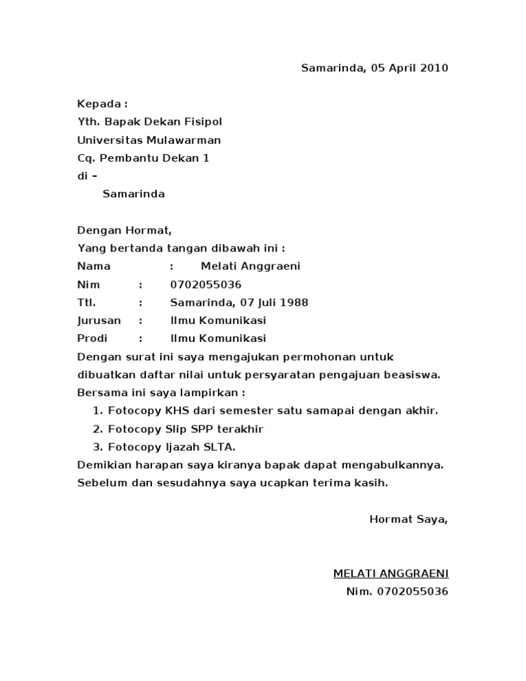 Detail Contoh Surat Permohonan Ijazah Hilang Nomer 11