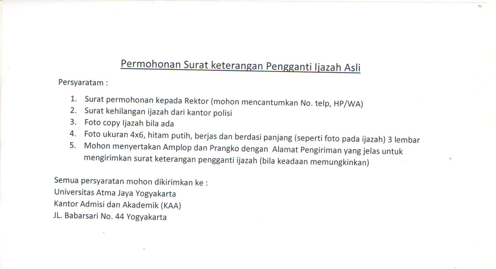 Detail Contoh Surat Permohonan Ijazah Hilang Nomer 35