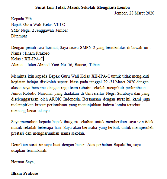 Detail Contoh Surat Permohonan Izin Kuliah Untuk Kantor Nomer 50