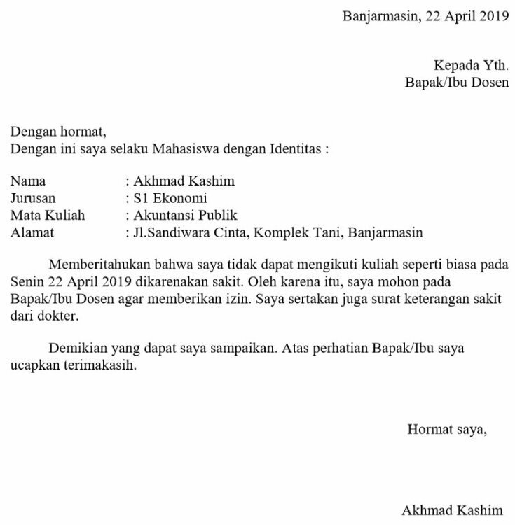 Detail Contoh Surat Permohonan Izin Kuliah Untuk Kantor Nomer 10