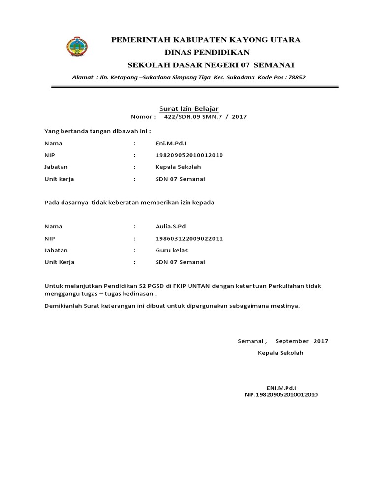 Detail Contoh Surat Permohonan Izin Melanjutkan Kuliah Nomer 11