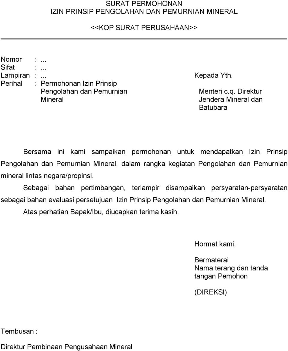 Detail Contoh Surat Permohonan Izin Prinsip Nomer 2