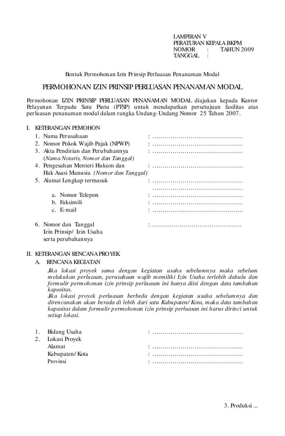 Detail Contoh Surat Permohonan Izin Prinsip Nomer 31