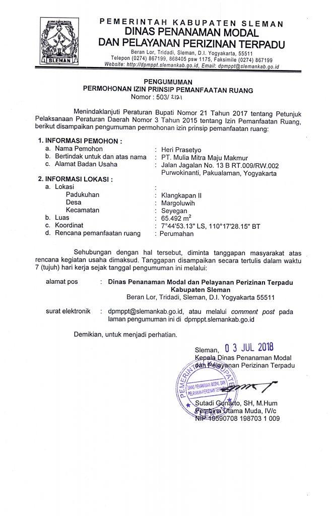 Detail Contoh Surat Permohonan Izin Prinsip Nomer 9