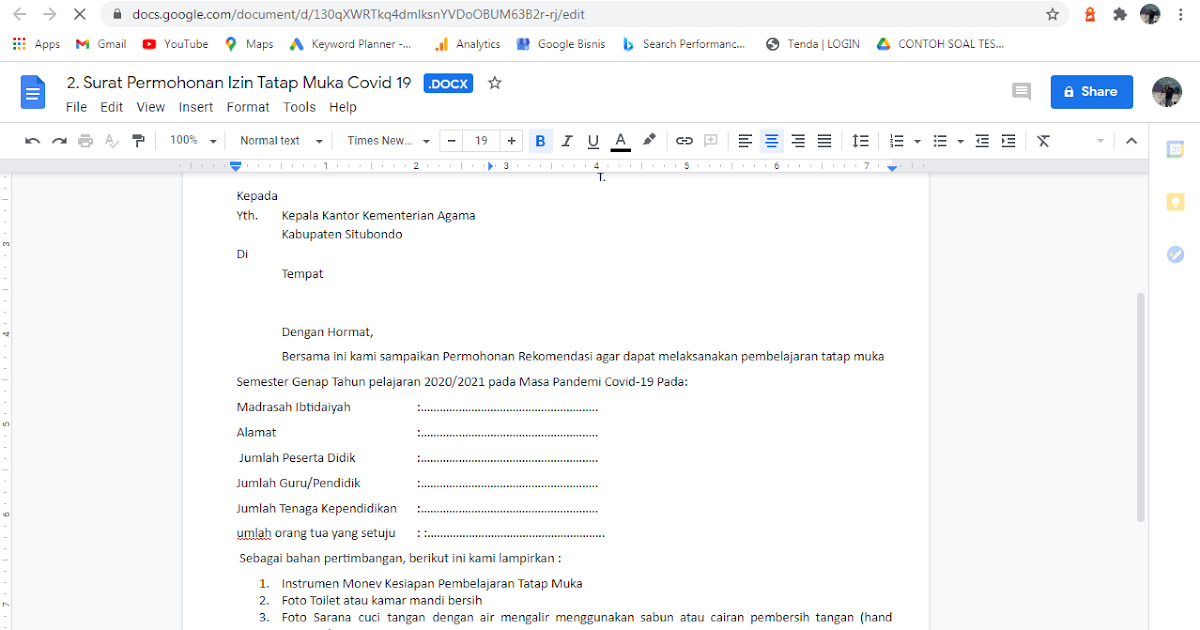 Detail Contoh Surat Permohonan Izin Sekolah Nomer 30