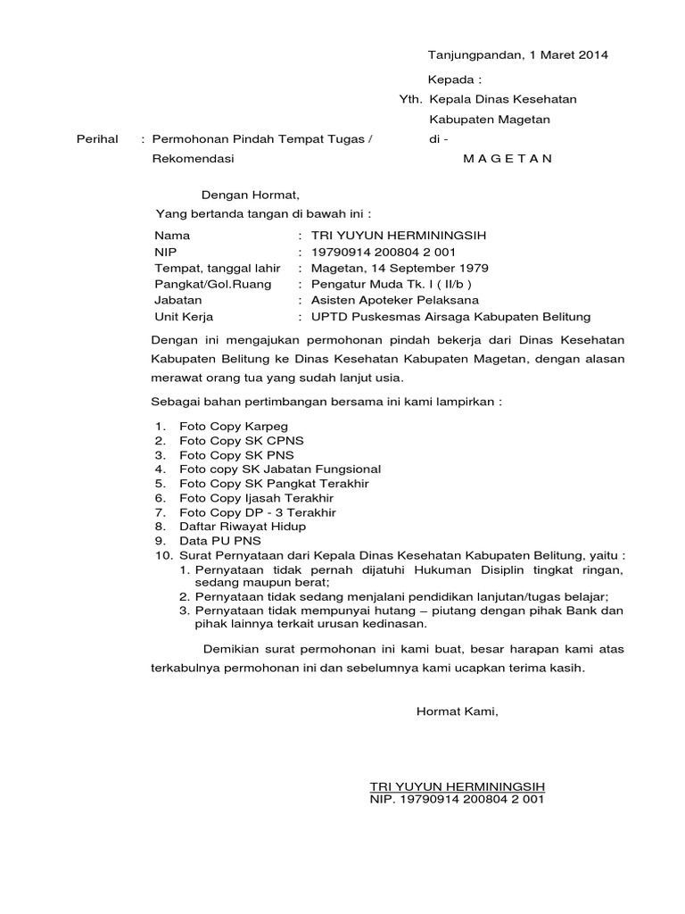 Detail Contoh Surat Permohonan Kepada Bupati Nomer 4