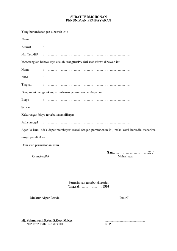 Detail Contoh Surat Permohonan Keringanan Pembayaran Pajak Nomer 17