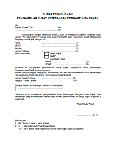 Detail Contoh Surat Permohonan Keringanan Pembayaran Pajak Nomer 23