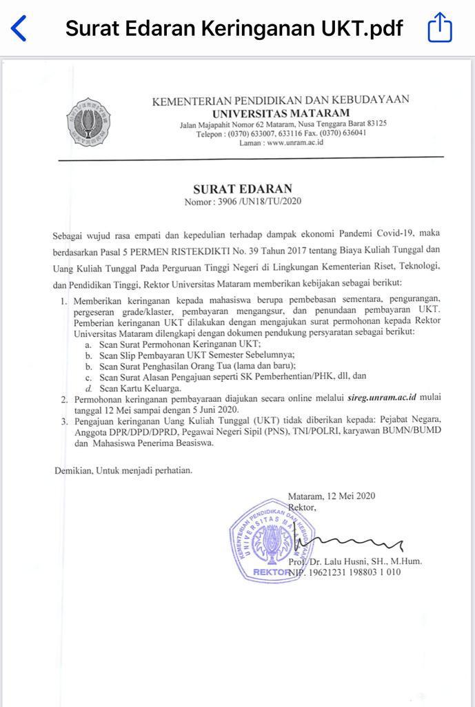 Detail Contoh Surat Permohonan Keringanan Ukt Nomer 11