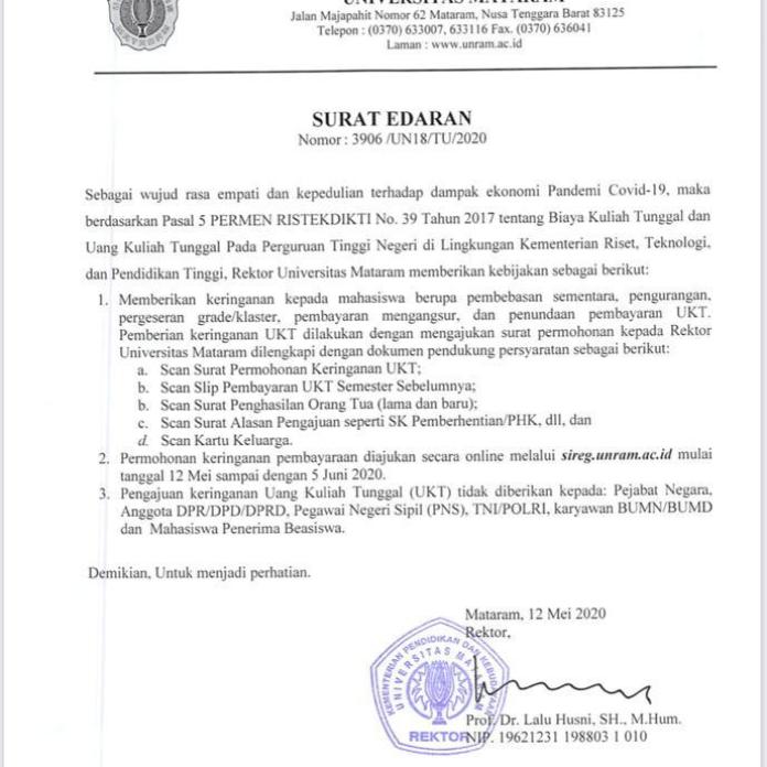 Detail Contoh Surat Permohonan Keringanan Ukt Nomer 43