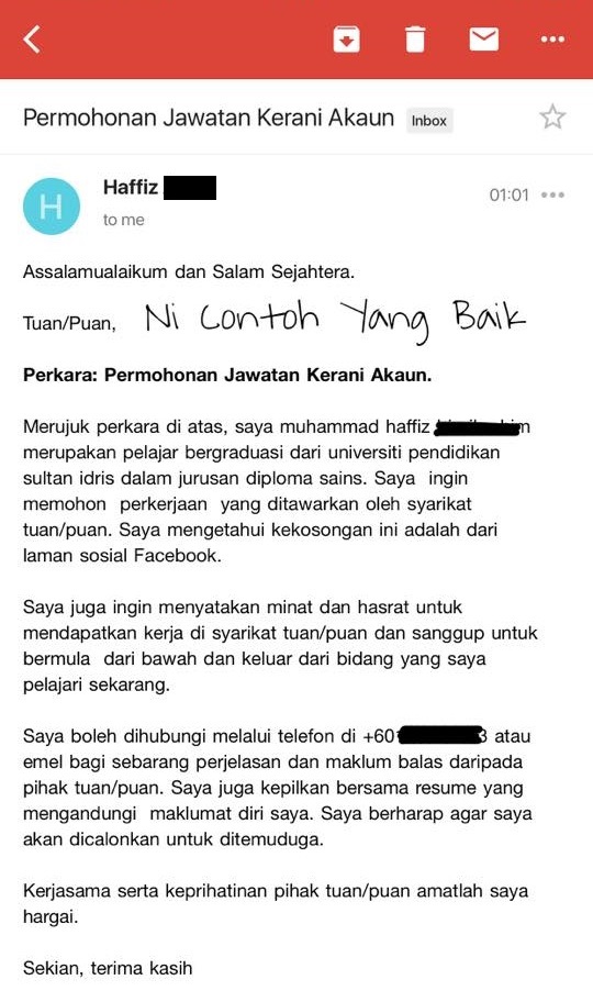 Detail Contoh Surat Permohonan Kerja Melalui Email Nomer 48