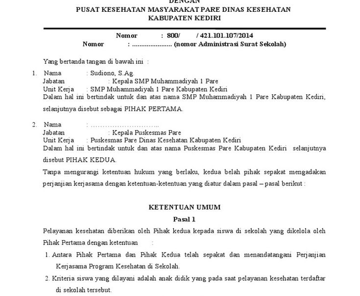 Detail Contoh Surat Permohonan Kerjasama Mou Nomer 32