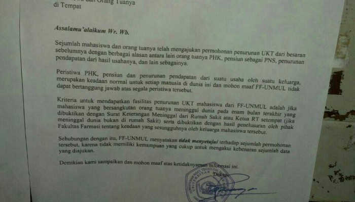 Detail Contoh Surat Permohonan Keterlambatan Pembayaran Uang Kuliah Nomer 40