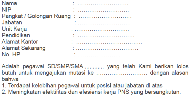 Detail Contoh Surat Permohonan Lolos Butuh Nomer 36