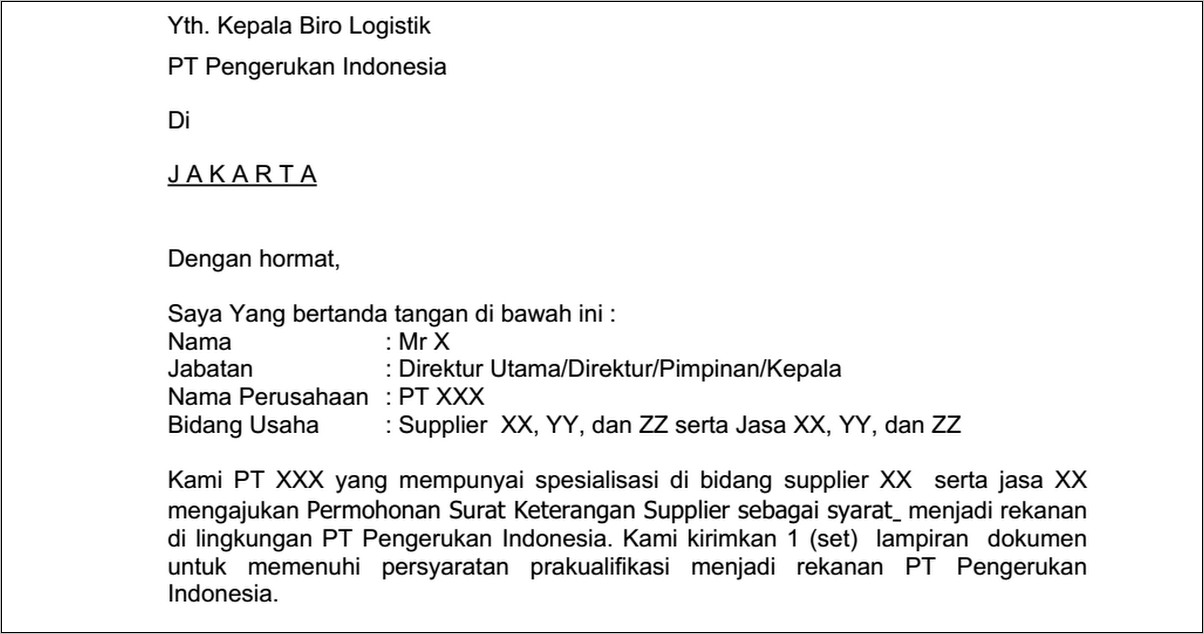 Detail Contoh Surat Permohonan Menjadi Rekanan Perusahaan Nomer 25