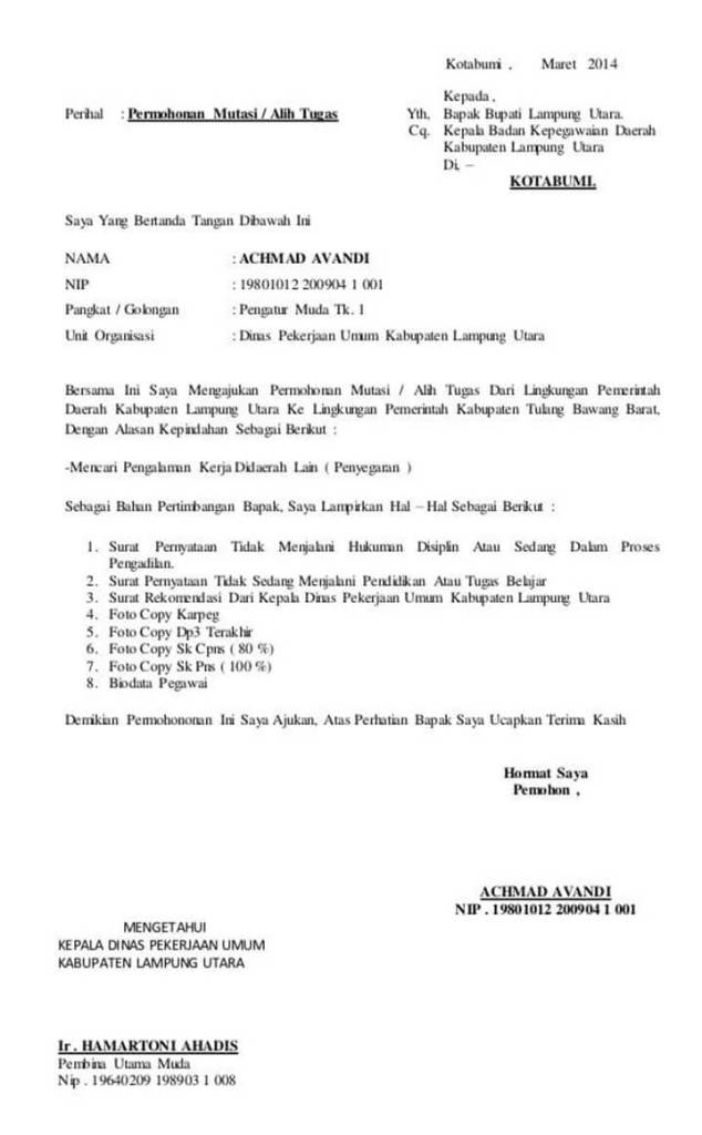 Detail Contoh Surat Permohonan Mutasi Haji Nomer 4