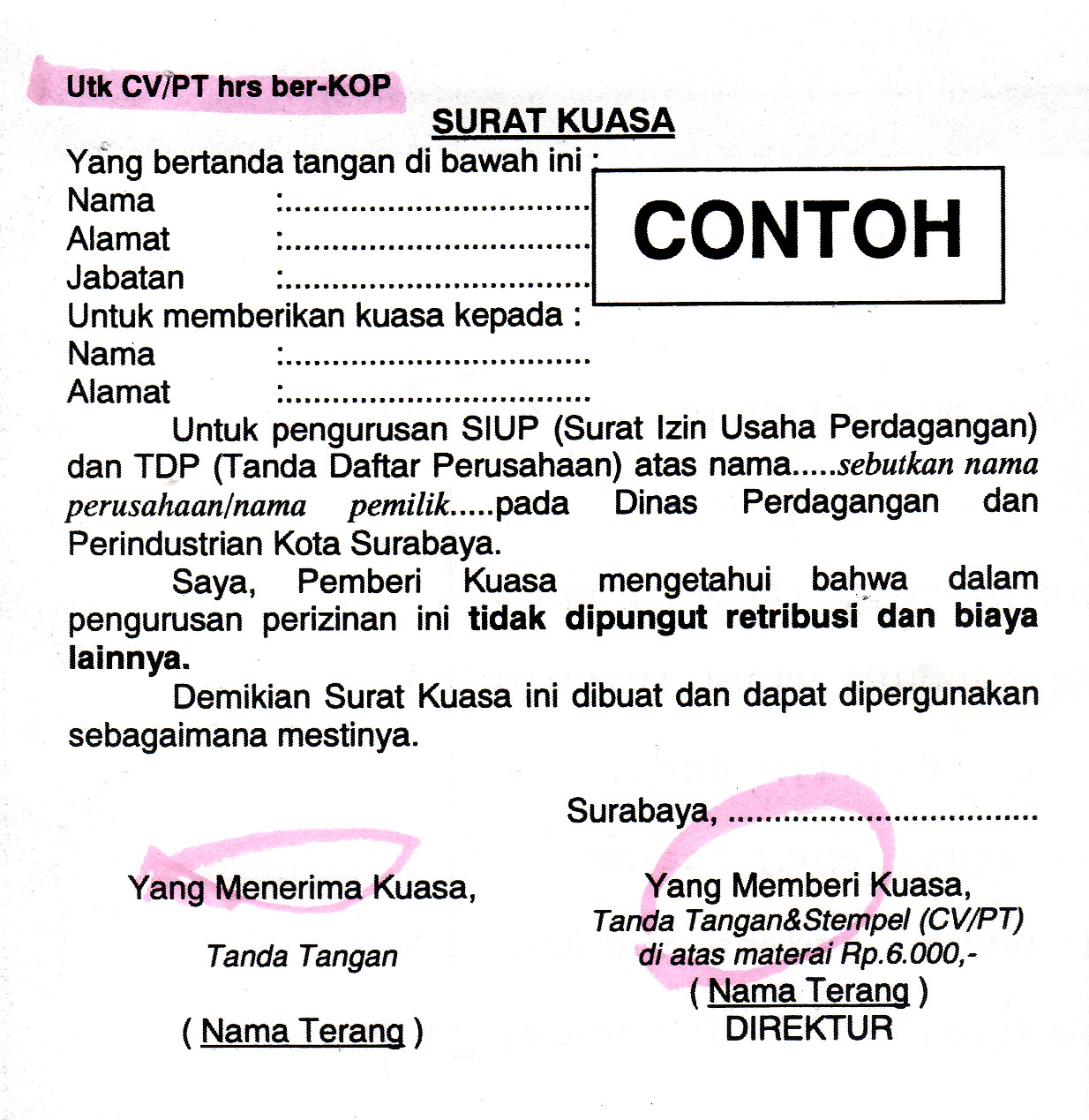 Detail Contoh Surat Permohonan Mutasi Tdp Nomer 26