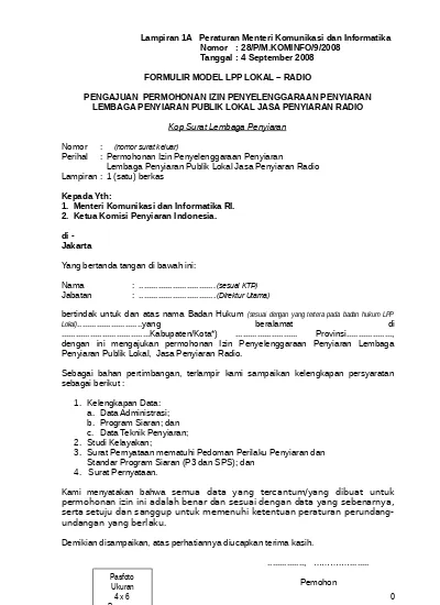 Detail Contoh Surat Permohonan Mutasi Tdp Nomer 30