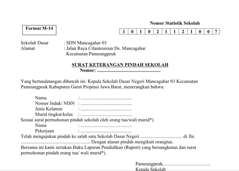 Detail Contoh Surat Permohonan Mutasi Tdp Nomer 43