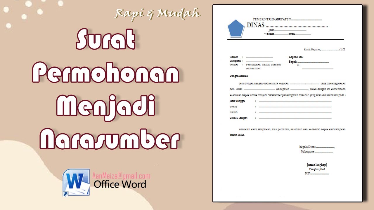 Detail Contoh Surat Permohonan Nara Sumber Nomer 54