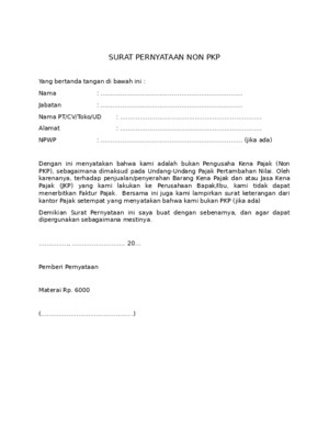 Detail Contoh Surat Permohonan Non Pkp Nomer 17