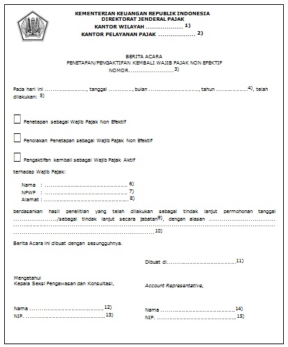 Detail Contoh Surat Permohonan Non Pkp Nomer 38