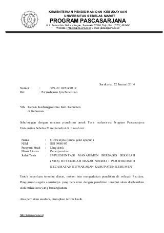 Detail Contoh Surat Permohonan Observasi Nomer 9