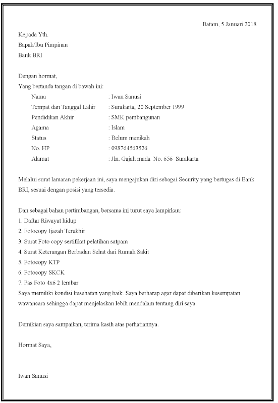 Detail Contoh Surat Permohonan Pelatihan Satpam Nomer 13