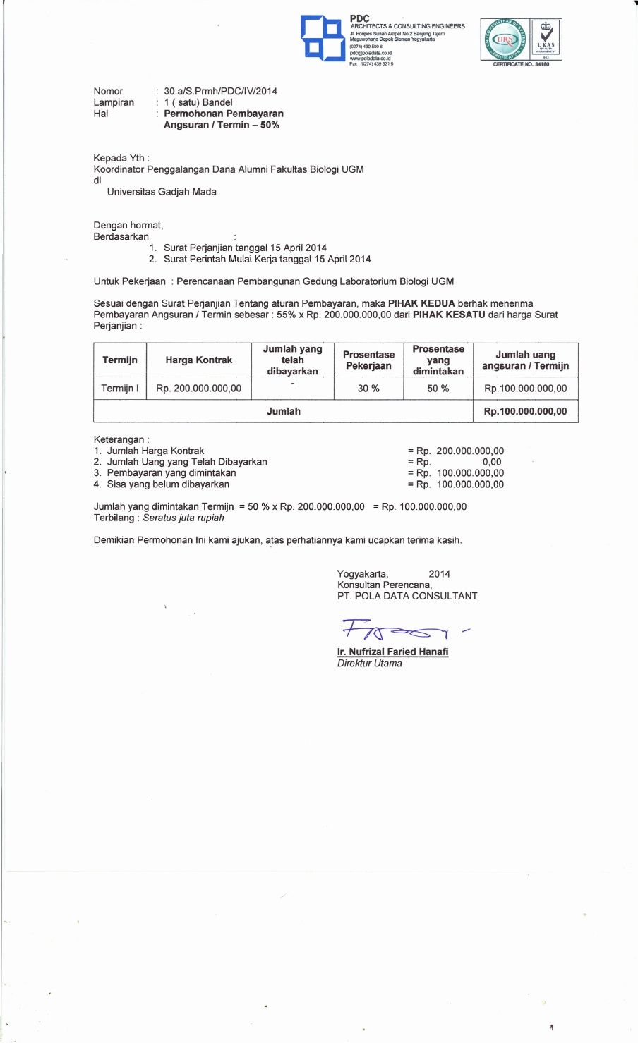 Detail Contoh Surat Permohonan Pembayaran Invoice Nomer 36