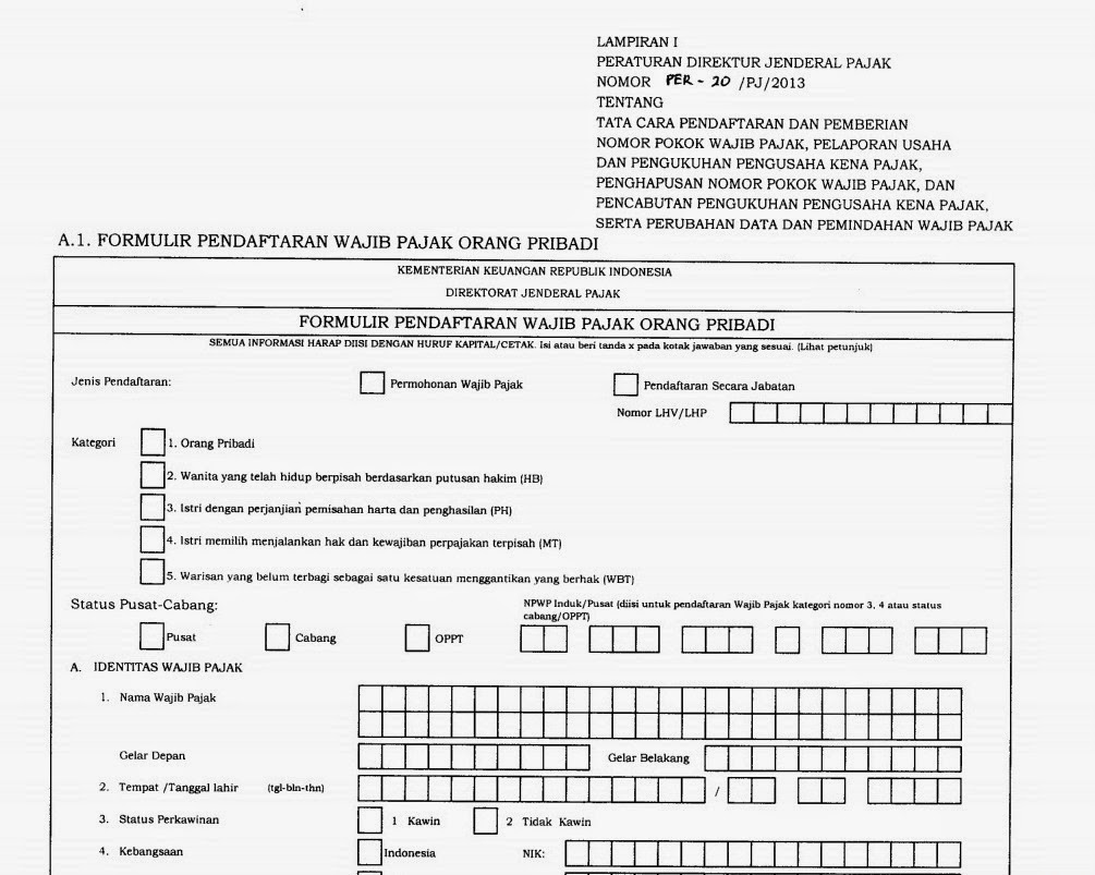 Detail Contoh Surat Permohonan Pembuatan Npwp Pribadi Nomer 21