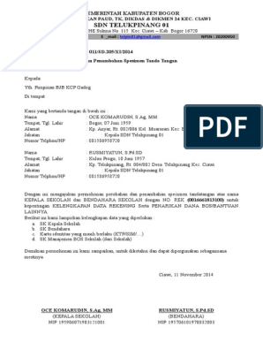 Contoh Surat Permohonan Penambahan Specimen Tanda Tangan - KibrisPDR