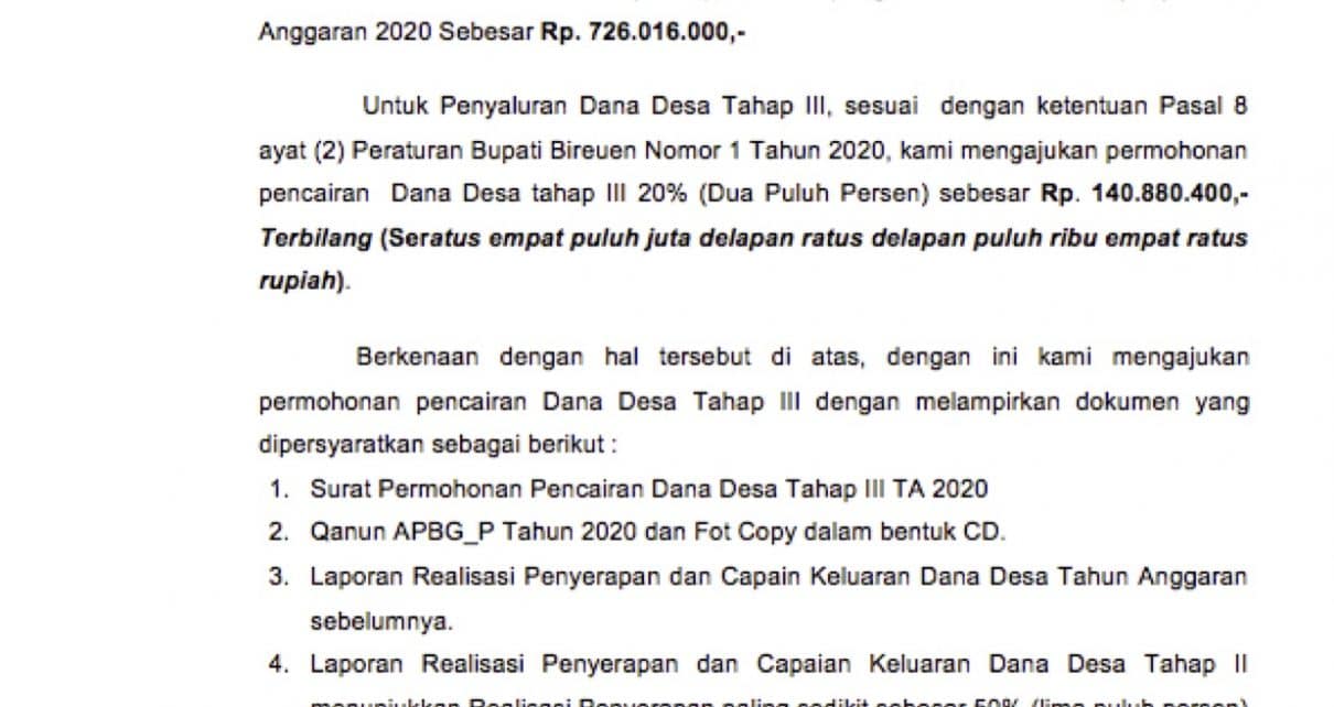 Detail Contoh Surat Permohonan Pencairan Dana Hibah Nomer 26