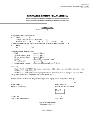 Detail Contoh Surat Permohonan Pencairan Jaminan Pelaksanaan Nomer 13