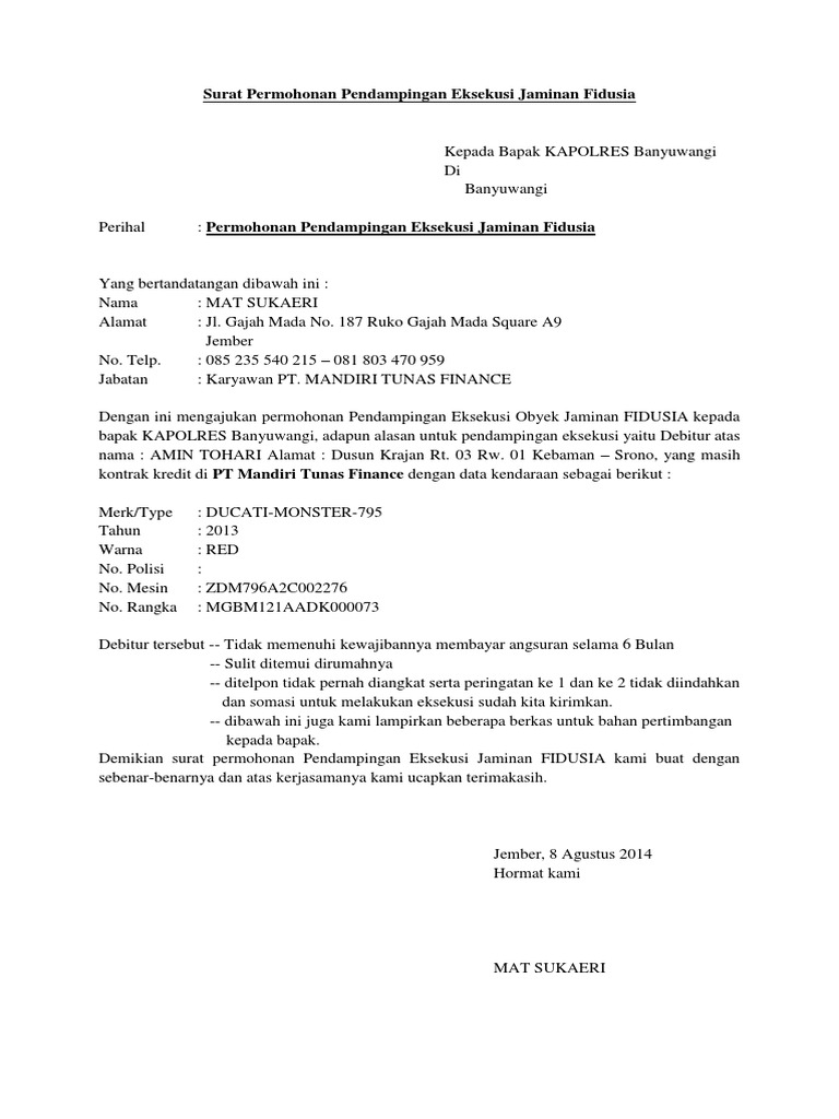 Detail Contoh Surat Permohonan Pendampingan Hukum Nomer 8