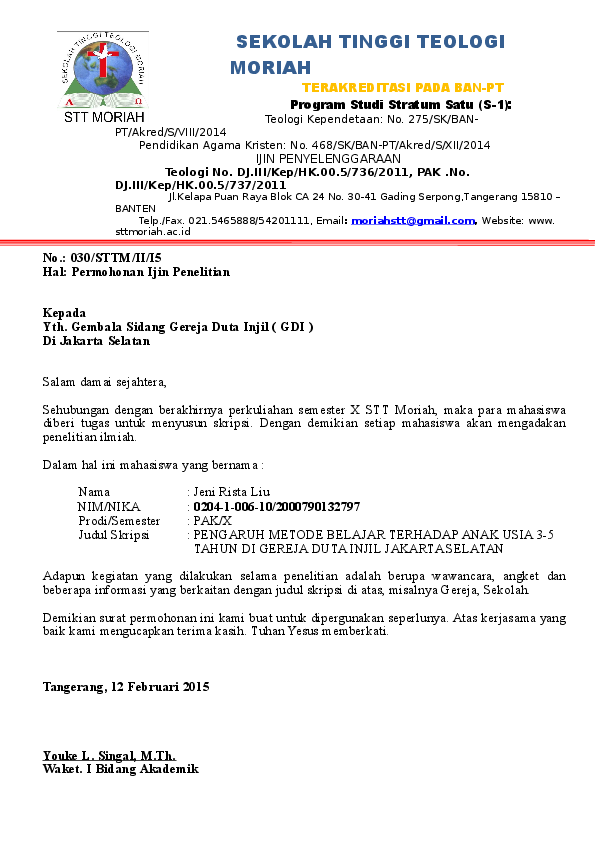 Detail Contoh Surat Permohonan Penelitian Skripsi Nomer 12