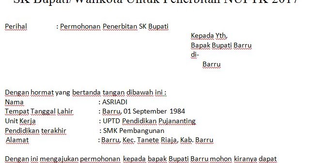 Detail Contoh Surat Permohonan Penerbitan Sk Nomer 25