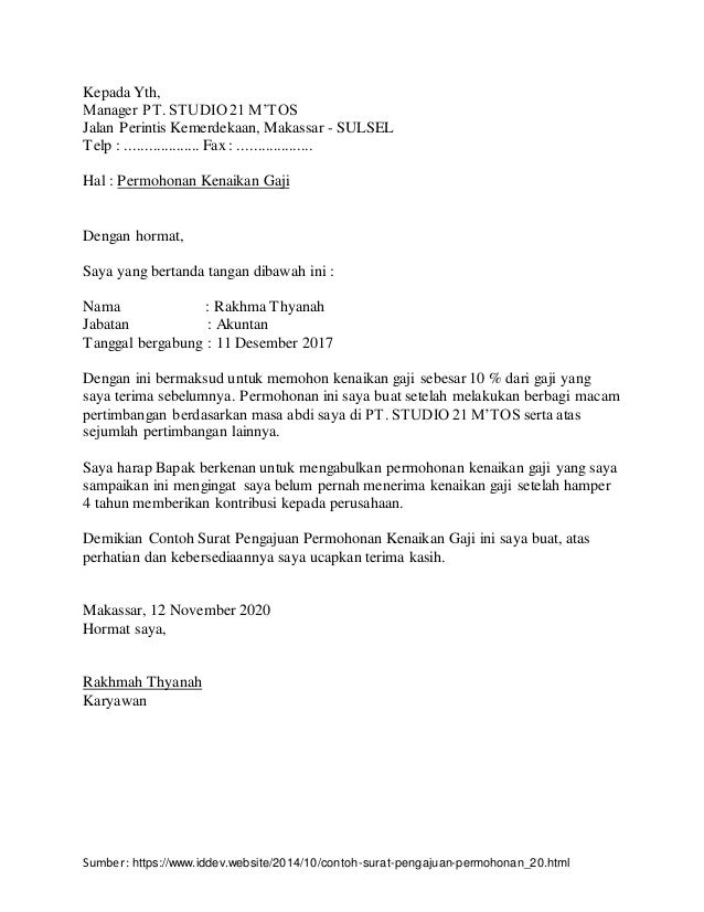 Detail Contoh Surat Permohonan Pengajuan Nomer 29