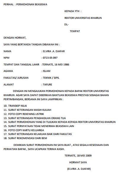 Detail Contoh Surat Permohonan Pengajuan Nomer 41