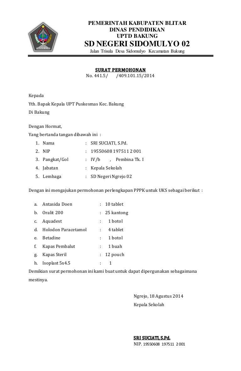 Detail Contoh Surat Permohonan Pengajuan Nomer 49