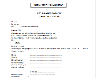 Detail Contoh Surat Permohonan Pengajuan Akreditasi Sekolah Nomer 18