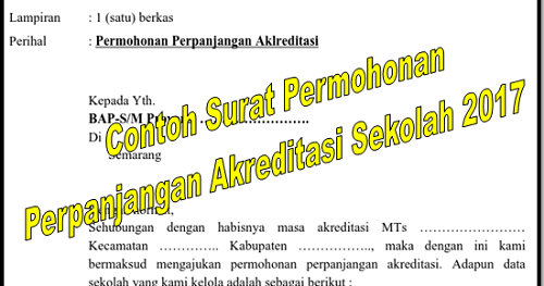 Detail Contoh Surat Permohonan Pengajuan Akreditasi Sekolah Nomer 32