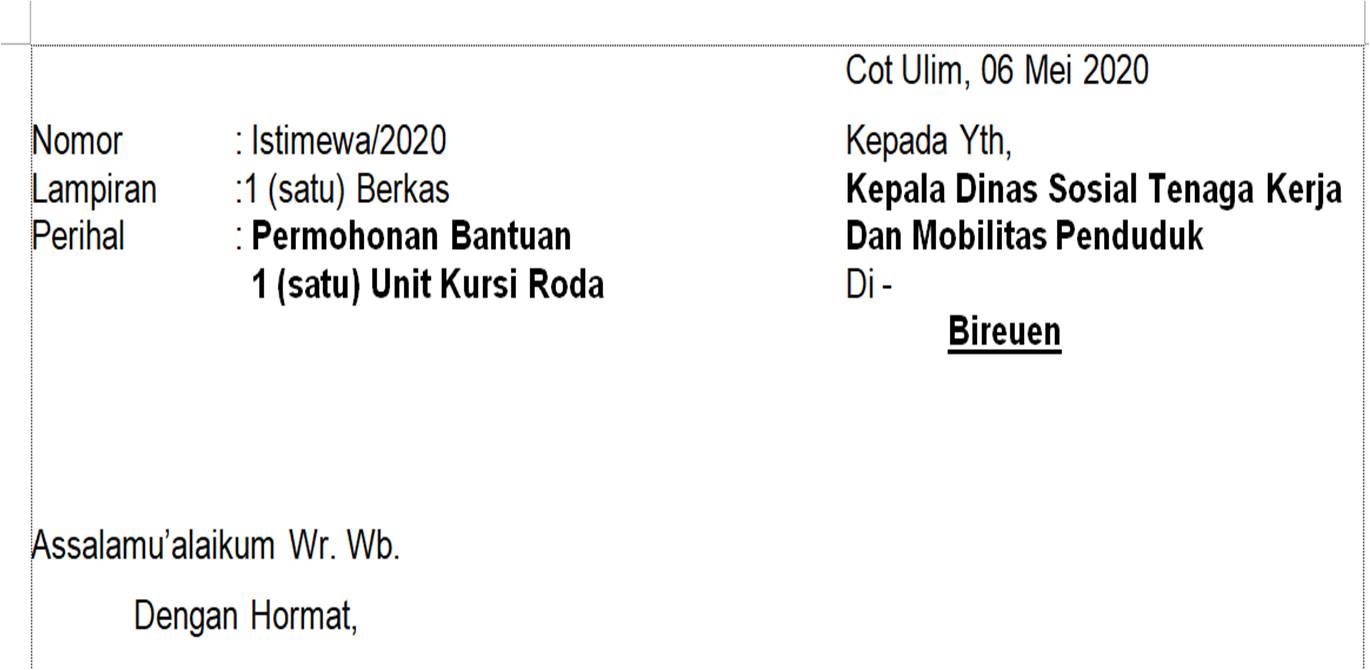 Detail Contoh Surat Permohonan Pengajuan Insentif Nomer 47