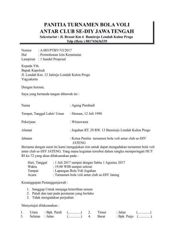 Detail Contoh Surat Permohonan Pengamanan Kepolisian Nomer 43