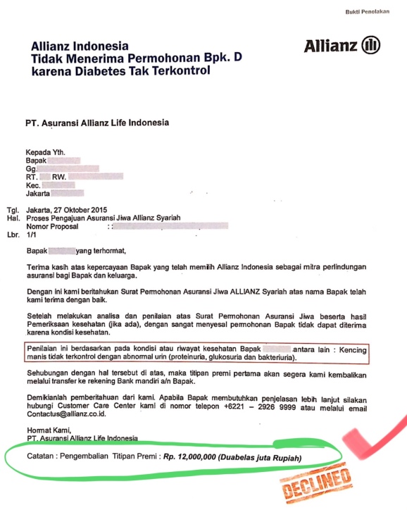 Contoh Surat Permohonan Pengembalian Premi Asuransi - 41+ Koleksi Gambar